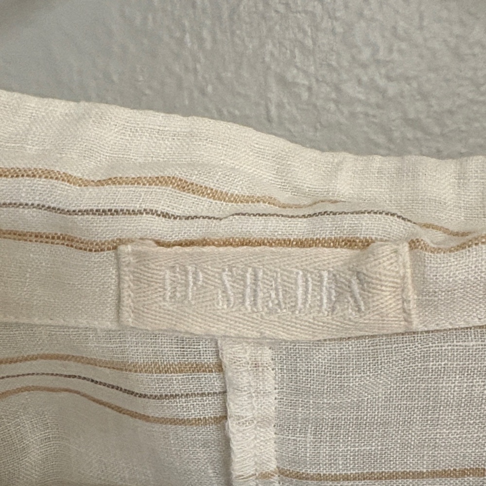 CP Shades Cream Striped linen Blouse - Picture 2 of 6